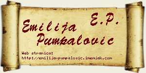 Emilija Pumpalović vizit kartica